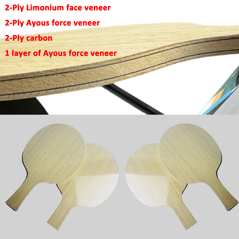 Padel Racket Carbon - 리모늄-스프루스-아유스 레이어 2겹 카본 탁구 블레이드,