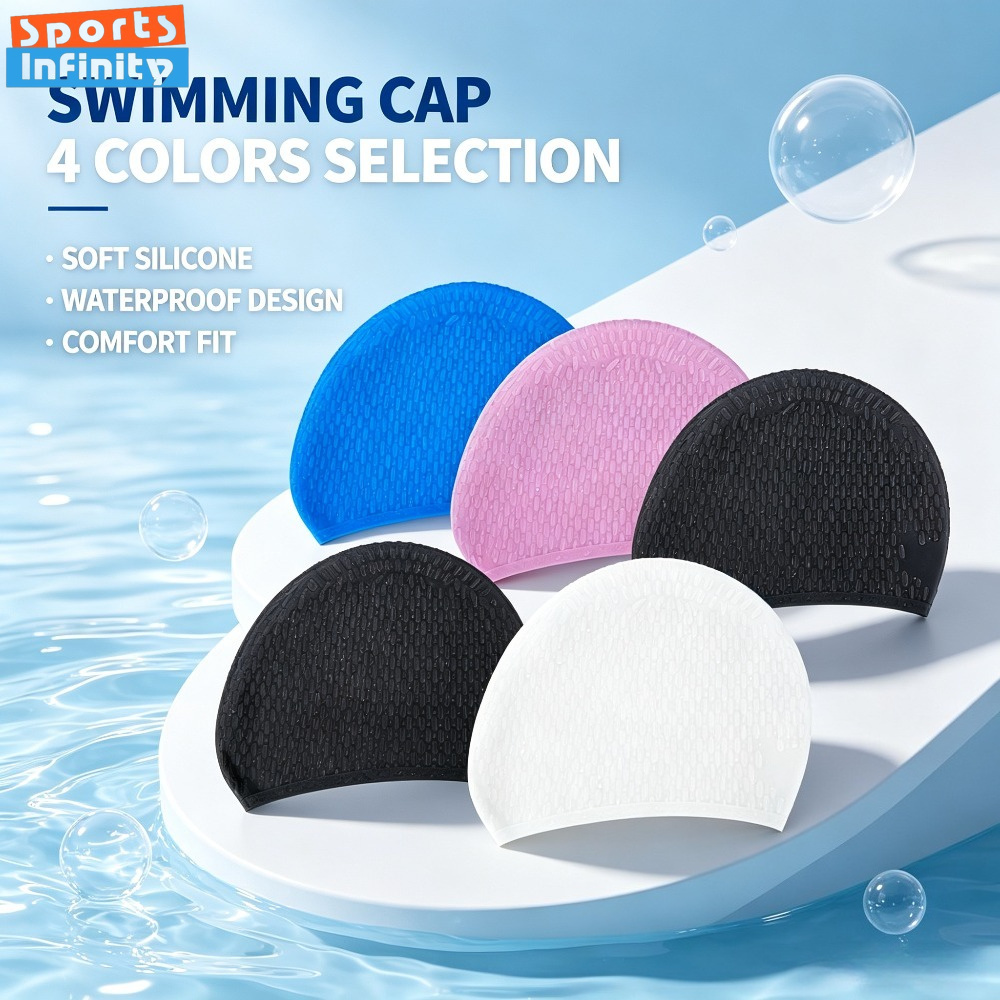 Swim Cap Silicone - 성인용 실리콘 수영모 여성 남성용 신축성