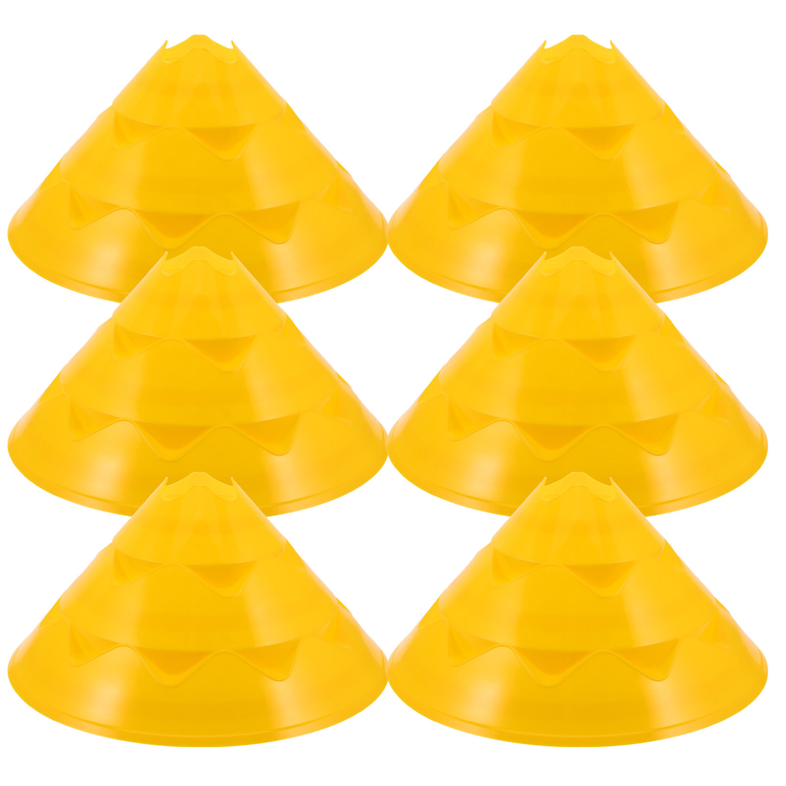 Football Training Cone - 6개 축구 훈련 콘 11.59x7.39 노란색