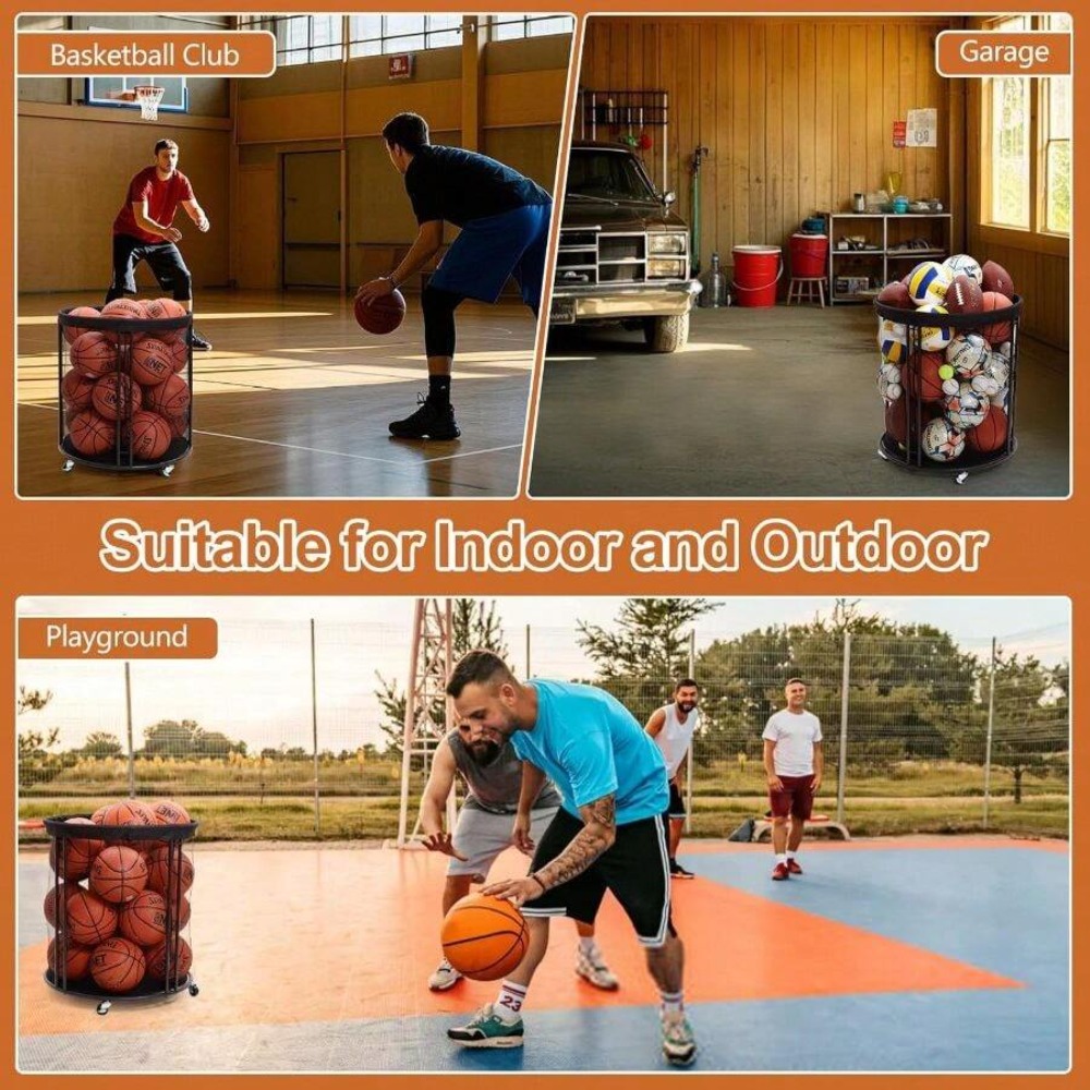 헤비 듀티 볼 보관함 카트 (축구, 농구, 배구, 풋볼 - Sports Equipment Basketball 리뷰 및 가격