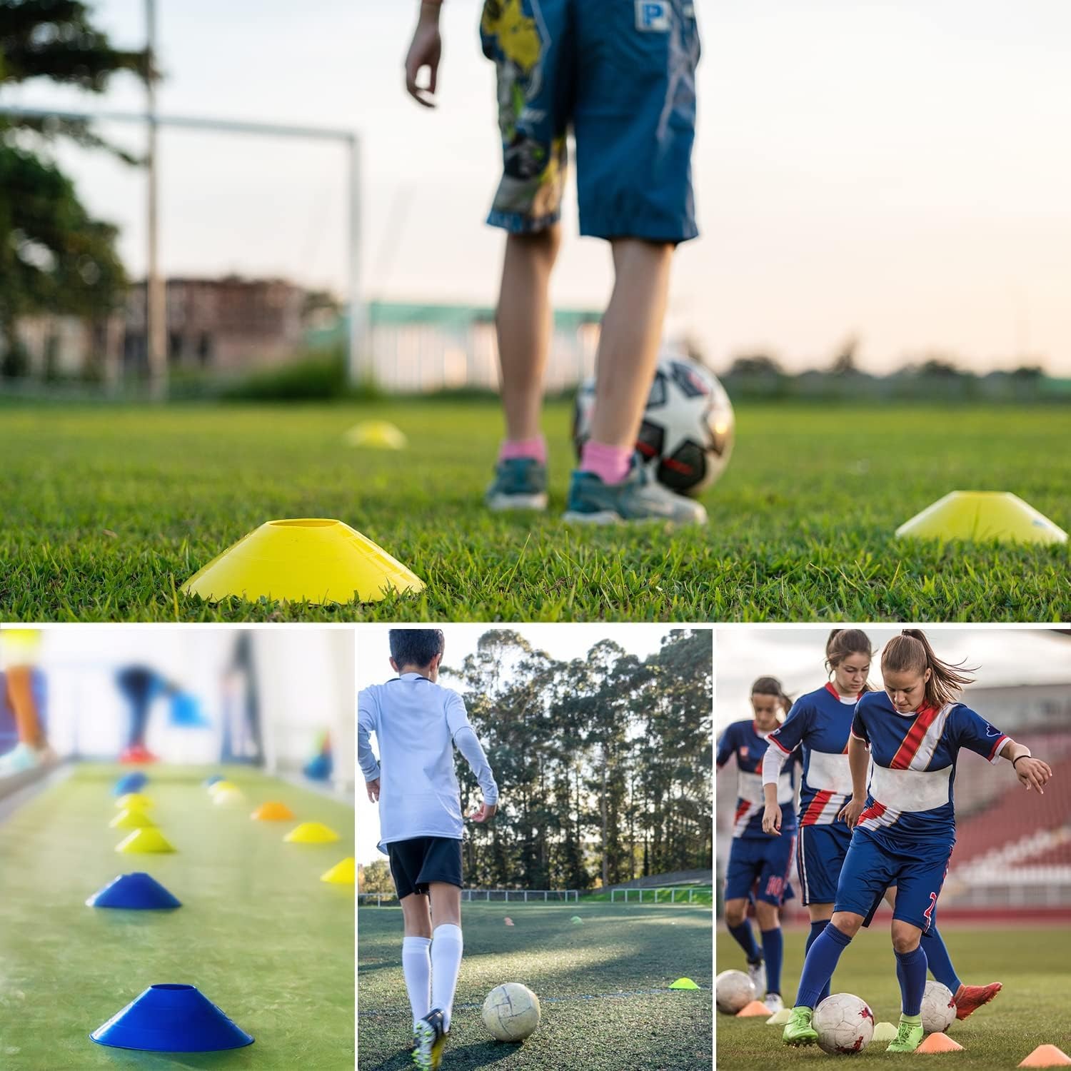 25개 축구 훈련 콘 세트 야외 스포츠 민첩성 연습 플 - Football Training Cone 리뷰 및 가격
