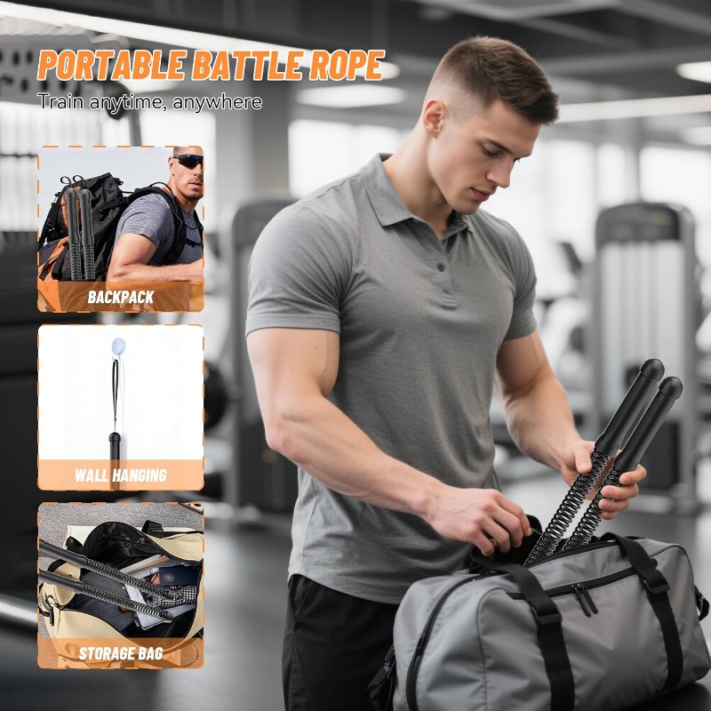 무선 스윙 컴뱃 로프, 2개 세트 – 팔 근력 및 근육 - Sports Equipment Companies 리뷰 및 가격