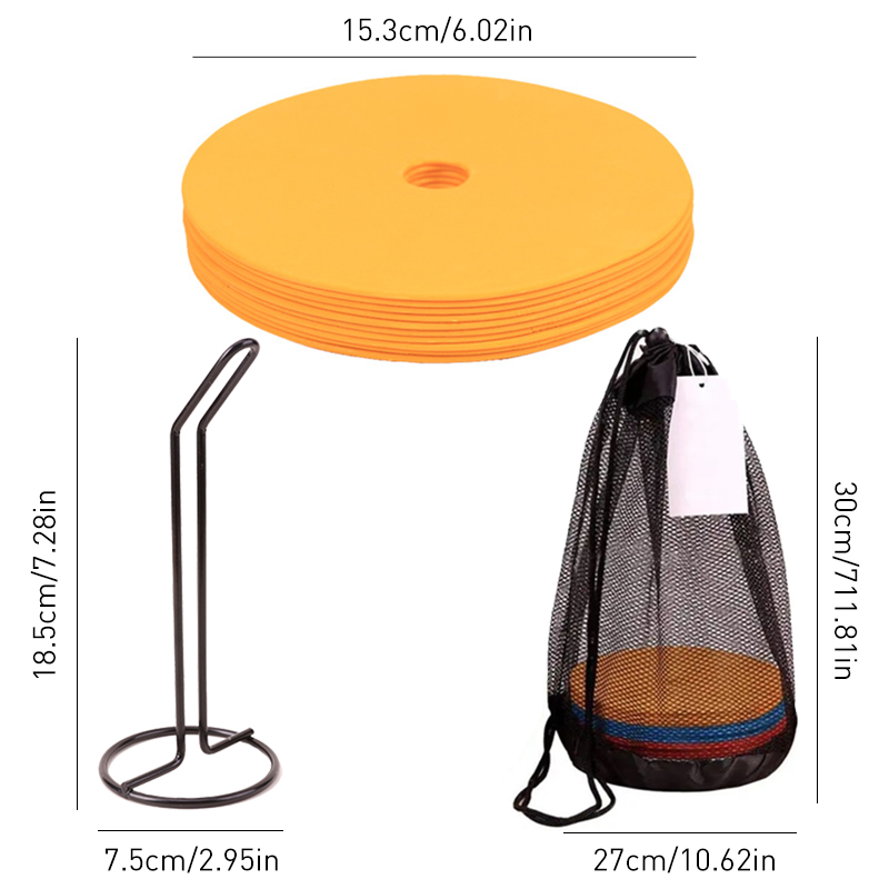 10pcs 축구 플랫 콘 마커 디스크 농구 스포츠 속도 - Football Training Cone 리뷰 및 가격